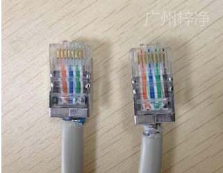 网络线的压制顺序由左到右